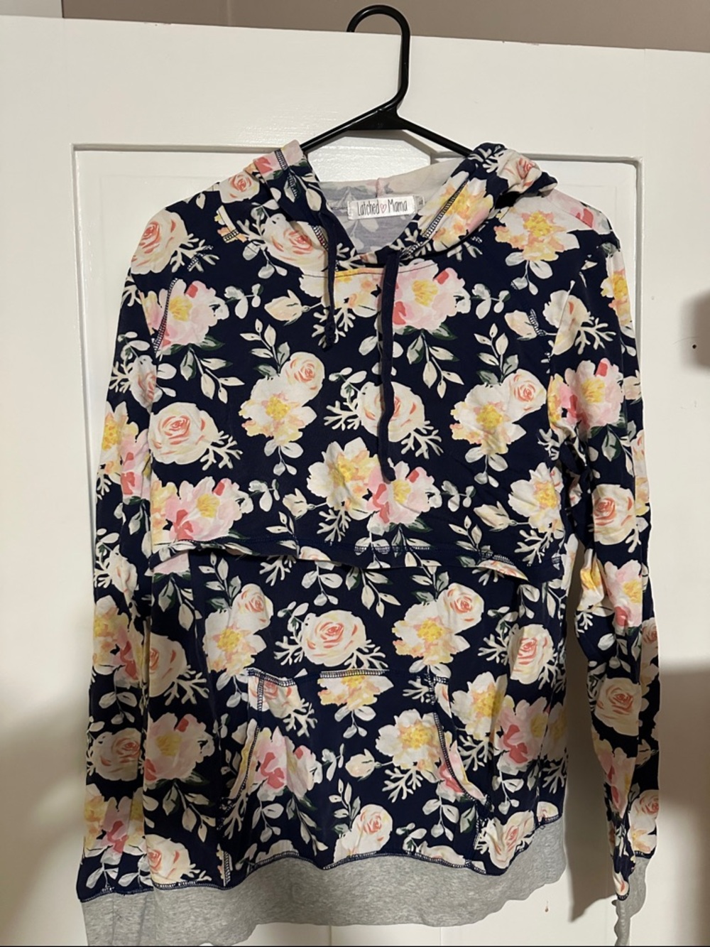Latched Mama Navy Floral Nursing Hoodie
